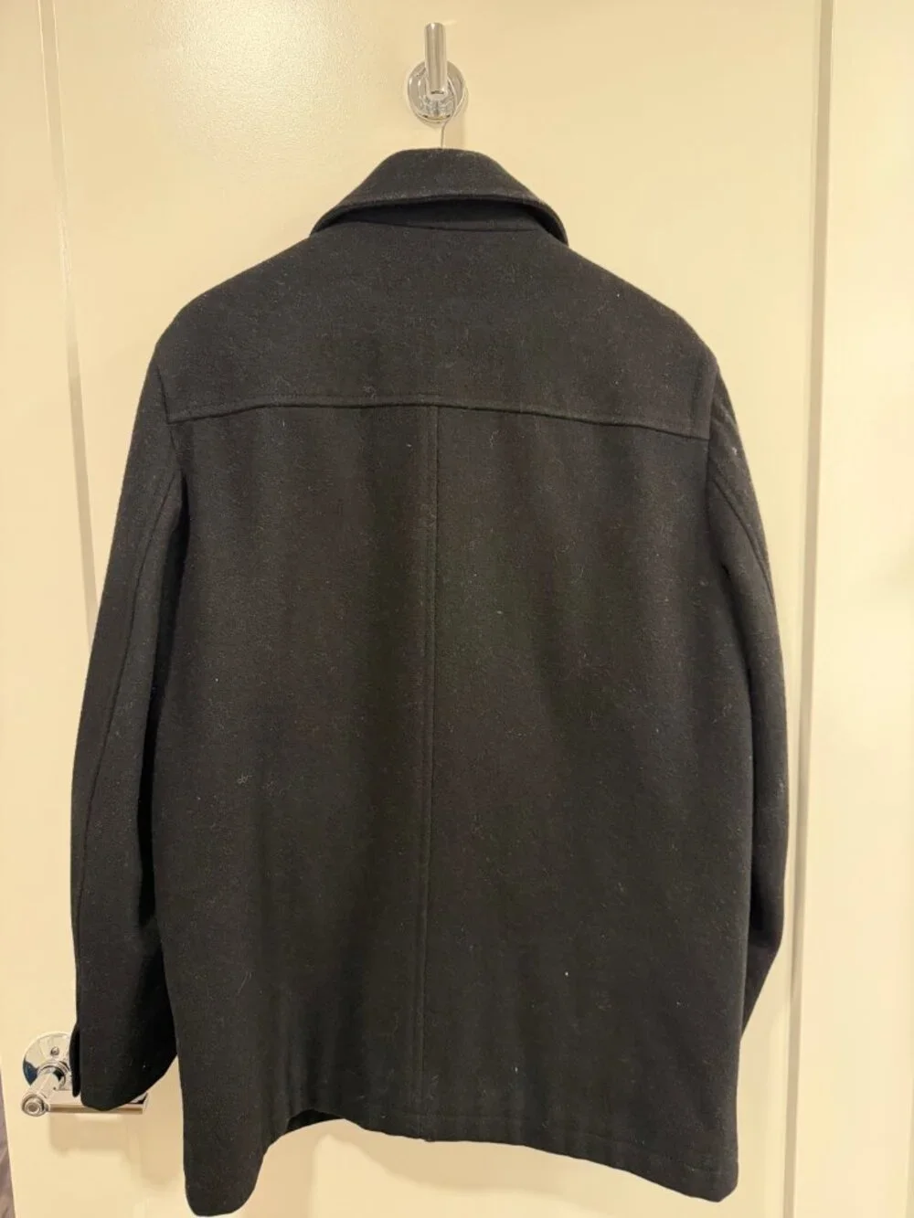 J. CREW – Gray Wool Stadium Cloth University Peacoat – Lined Quilted – Medium - Picture 3 of 4